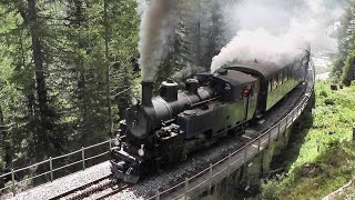 Furka Pass Cogwheel Steam Railway Switzerland July 2011 [upl. by Dnaleel]