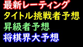 最新棋士レーティング！タイトル挑戦者予想！今後の将棋界を大予想！タイトル挑戦者は誰に？2023年12月15日付 [upl. by Aisad]