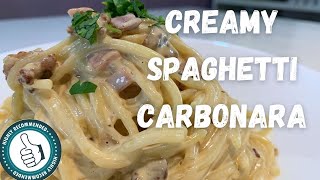 Creamy Spaghetti Carbonara  Digital Taste [upl. by Eeresid]