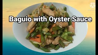 Baguiobeans Oystersauce Guisado Baguio Beans with Oyster Sauce Recipe by dioboys mortel channel [upl. by Sutelc]