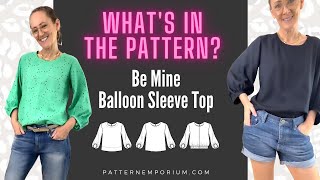 WHATS IN THE PATTERN  Be Mine Balloon Sleeve Top [upl. by Babbie938]