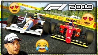 PLAYING NEW GAME MODES ON THE F1 2019 GAME AND FAILING  Senna vs Prost Gameplay [upl. by Shields218]