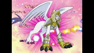 Gatomon Armor Digivolves to Nefertimon  Digimon Adventure 02 2000 [upl. by Aletha]