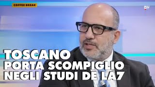 Toscano porta scompiglio negli studi de La7 [upl. by Isadora]