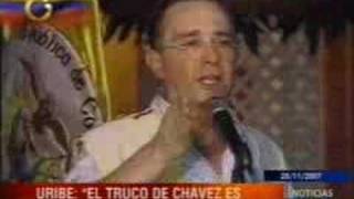 Uribe se la cantó a Chavez [upl. by Ellerahs152]