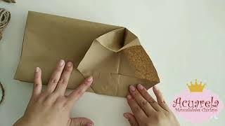 Como hacer bolsas de papel kraft [upl. by Akiras]