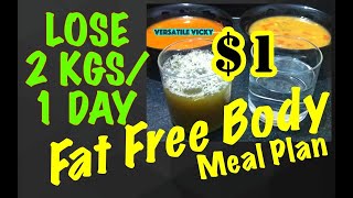 Fat Free Body Meal Plan  Lose 2Kg in a Day  Pumpkin Soup Diet Versatile Vicky [upl. by Marley259]