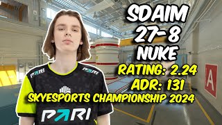 AMKAL Sdaim 278 vs Revenant Nuke Skyesports Championship 2024  CS2 POV [upl. by Daitzman53]