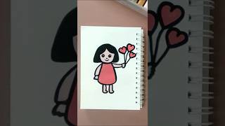 👧🏻👧🏻 How to draw Girl  ❤️❤️ Girl Flower Easy Drawing and Sketch Idea girl drawing sketc [upl. by Drahsar]