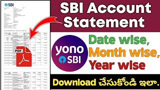 How to Download SBI Account Statement in PDF  SBI Account Statement Download [upl. by Milano663]