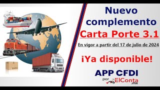 Nueva Carta Porte 31 ¡Ya disponible Conoce los cambios para este nuevo complemento [upl. by Caffrey]