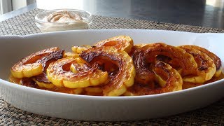 Delicata Squash  How to Prep and Cook Delicata Squash  Healthy Holiday Snack [upl. by Vanny]