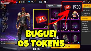 NOVO BUG COMO PEGAR MUITO TOKEN FF COMO TROCAR OURO POR TOKEN FF COMO GANHAR TOKEN FF NO FREE FIRE [upl. by Akenal]