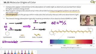 Color and Conjugation in Organic Compounds [upl. by Vidda625]