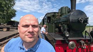 Steamtram Hoorn  Medemblik  museum track with a lot of steam [upl. by Sessylu]