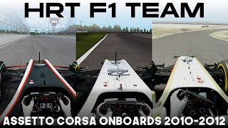 HRT F1 Team  Assetto Corsa Evolution  20102012 OnBoards [upl. by Judah]