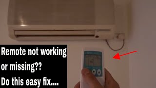 Air conditioner remote not working or missing Do this [upl. by Cordula690]