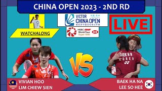 VIVIAN HLIM CS 🇲🇾 vs BAEK HNLEE SH 🇰🇷 LIVE China Open 23 中国公开赛 2nd Rd  Darence Chan Watchalong [upl. by Odysseus926]