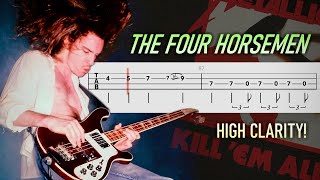 Metallica The Four Horsemen BASS ISOLATED  TABS [upl. by Dennis]