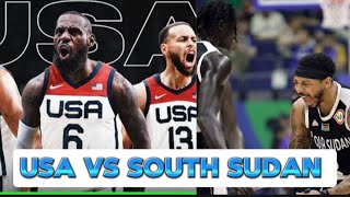 USA VS SOUTH SUDAN LIVE SCORE  PREOLYMPIC BASKETBALL GAME [upl. by Edobalo859]