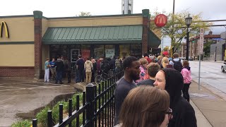 McDonald’s Szechuan sauce line pt 1 Rick and Morty sauce [upl. by Bearnard]