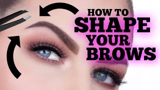 HOW TO SHAPE amp GROOM YOUR EYEBROWS EASY amp FAST [upl. by Sixele306]