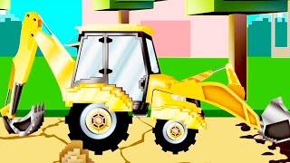 Excavator  Pipo si camionul sau de tractari  desene pentru copii ca Minecraft [upl. by Deming]