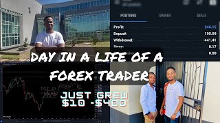 Day In A Life Of A Forex Trader EP7  GREW 10  400 [upl. by Annaitsirhc]