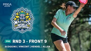 2024 PDGA Masters Disc Golf World Championships  FP40 R3F9  Scoggins Vincent Hendel Allen [upl. by Einwat]