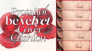 Espoir Pro Tailor Be Velvet Cover Cushion  all shades swatch  tone recommendations [upl. by Annad]