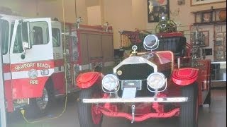 A Close look at 1920 American LaFrance Type 75 Fire Engine Balboa Island Newport Beach Fire Station [upl. by Webber]