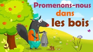 Promenonsnous dans les bois  Comptine avec gestes pour enfants et bébés avec les paroles [upl. by Anaiuq590]