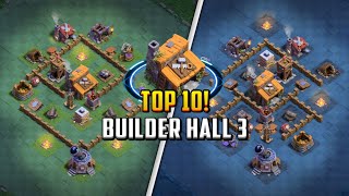 TOP 10 Builder Hall 3 BH3 Base Layout 2024  Clash of Clans [upl. by Mandelbaum]