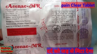 Acenac MR TabletAcenac MR Tablet Use In Hindi Aceclfenac paracetamol Tablet दर्द बुखार का दवाई [upl. by Annawal790]