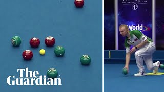 ‘That is ridiculous’ brilliant bowls shot lights up World Indoor Championships [upl. by Neelac]