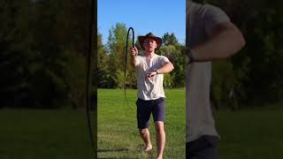 Cracking a 11ft Bullwhip [upl. by Imailiv]