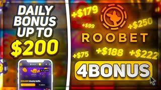 ROOBET PROMO CODE quot4BONUSquot FREE 200 DAILY BONUS in CASHBACK roobet promo code 2024 [upl. by Abroms55]