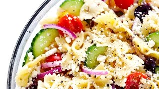 Mediterranean Pasta Salad Recipe [upl. by Aikram]