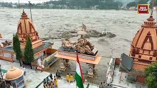 Watch Furious Ganga Swallows Shiv Murti At Rishikesh [upl. by Acila550]