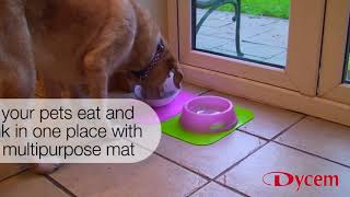 How to Stop Pet Food Bowls Sliding around with a Dycem NonSlip Mat [upl. by Neira]