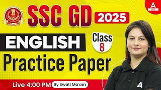 SSC GD 2025  SSC GD English Classes by Swati Mam  SSC GD English Practice Set 8 [upl. by Cogswell]