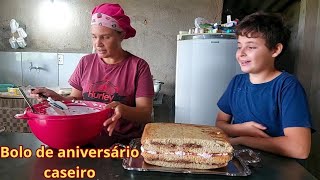 COMO FAZER BOLO PARA ANIVERSÁRIO PASSO A PASSO 🎂 [upl. by Ilona738]