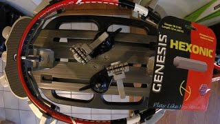 Genesis Hexonic 18G Tennis String Review and Playtest  Part 1 Stringing [upl. by Darleen]