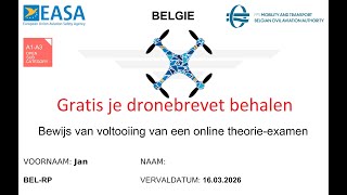 Hoe GRATIS je drone brevet behalen Categorie A1A3 open sub category [upl. by Flieger]