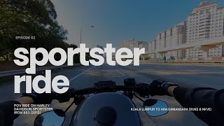 Riding my Harley Davidson Sportster 883 POV to Work [upl. by Eldora]