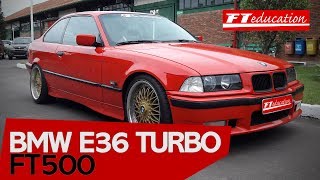 BMW E36 Turbo com FT500 🏁 [upl. by Carrnan]