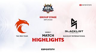 TNC Pro Team vs Blacklist International HIGHLIGHTS MPL PH S14  BLCK VS TNC ESPORTSTV [upl. by Dugaid]