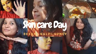 Besan face mask for glowing skin 🥰 vlog1 yt besan facemask [upl. by Nudnarb198]