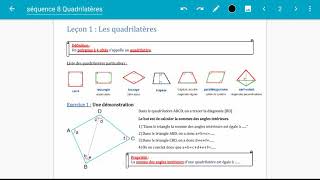 La somme angles dans un quadrilatère [upl. by Roane]