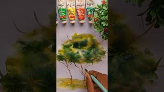 wet on wet weather colour tree painting shorts tree painting [upl. by Tracee]